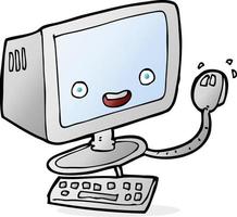 doodle cartoon computer vector