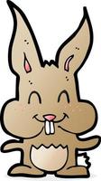 doodle character cartoon rabbit vector