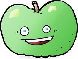 doodle character cartoon apple vector