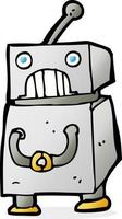 doodle character cartoon robot vector