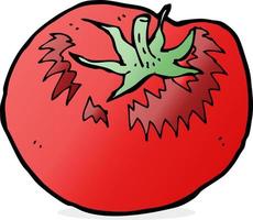 garabato, caricatura, tomate vector