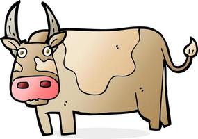 doodle character cartoon bull vector