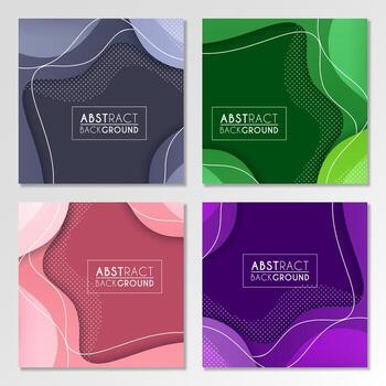 Colorful liquid and geometric background with fluid gradient shapes vector