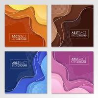 Colorful liquid and geometric background with fluid gradient shapes vector