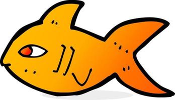 doodle character cartoon fish vector