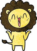 Cartoon lion character vector