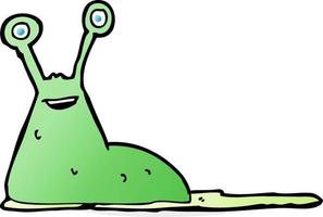 doodle character cartoon slug vector