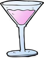 doodle cartoon cocktail vector