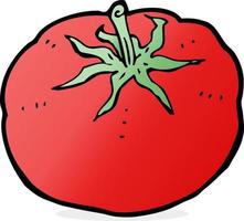 doodle cartoon tomato vector