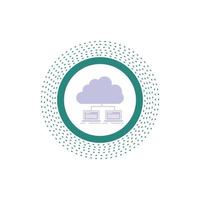 cloud. network. server. internet. data Glyph Icon. Vector isolated illustration