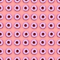 Many small plastic donuts lies on a pastel colorful background. Flat lay minimal pattern. Top view photo