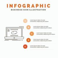 Communication. connection. link. sync. synchronization Infographics Template for Website and Presentation. Line Gray icon with Orange infographic style vector illustration