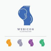 pregnancy. pregnant. baby. obstetrics. fetus 5 Color Glyph Web Icon Template isolated on white. Vector illustration
