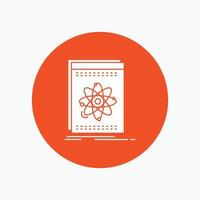 Api. application. developer. platform. science White Glyph Icon in Circle. Vector Button illustration