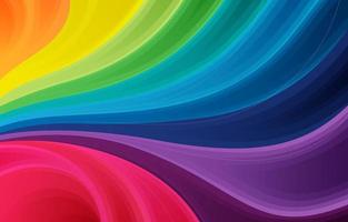 Rainbow Waves Background vector