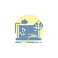 webinar. forum. online. seminar. website Glyph Icon. vector