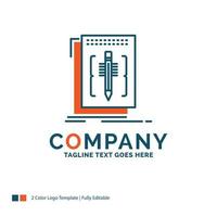 Code. edit. editor. language. program Logo Design. Blue and Orange Brand Name Design. Place for Tagline. Business Logo template. vector