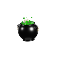 3d Halloween Cauldron Pot png