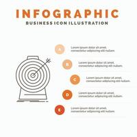 Aim. focus. goal. target. targeting Infographics Template for Website and Presentation. Line Gray icon with Orange infographic style vector illustration