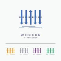 Arrow. business. distinction. forward. individuality 5 Color Glyph Web Icon Template isolated on white. Vector illustration