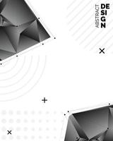 Black vector blurry triangle background design. Geometric background in Origami style with gradient