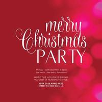 Merry Christmas party Glowing Pink background vector