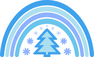 arco iris de invierno de navidad. imágenes prediseñadas png transparentes para el diseño