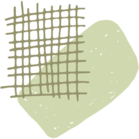 colagem de doodle abstrato moderno de formas geométricas simples. ilustração em estilo boho, desenho à mão, ingênuo. clipart png transparente