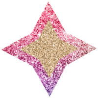 Shiny glitter star. Celestial element. Transparent PNG Clipart