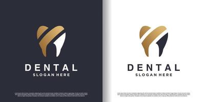 concepto de logotipo dental con vector premium de estilo único y creativo parte 3