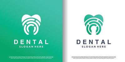 Dental logo concept with unique and creative style Premium Vector part 6