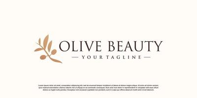 Olive logo design vector with modern concept Premium Vector