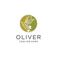 Olive logo design vector with creative abstract concept