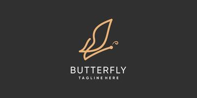 vector de diseño de logotipo de mariposa con concepto abstracto creativo