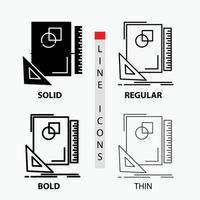 Design. layout. page. sketch. sketching Icon in Thin. Regular. Bold Line and Glyph Style. Vector illustration