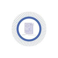 wire. framing. Web. Layout. Development Glyph Icon. Vector isolated illustration