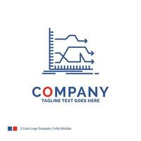 Company Name Logo Design For Arrows. forward. graph. market. prediction. Blue and red Brand Name Design with place for Tagline. Abstract Creative Logo template for Small and Large Business. vector