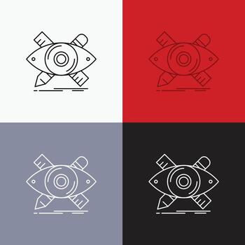 diseño. diseñador. ilustración. bosquejo. icono de herramientas sobre varios antecedentes. diseño de estilo de línea. diseñado para web y aplicación. eps 10 ilustración vectorial vector