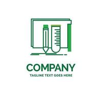 build. equipment. fab. lab. tools Flat Business Logo template. Creative Green Brand Name Design. vector