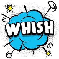 whish Comic bright template with speech bubbles on colorful frames vector