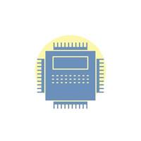 Processor. Hardware. Computer. PC. Technology Glyph Icon. vector