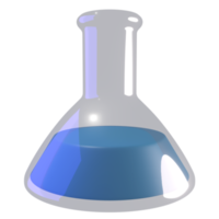 3D Lab Bottle Isolated Object with High Quality Render png