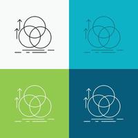 balance. circle. alignment. measurement. geometry Icon Over Various Background. Line style design. designed for web and app. Eps 10 vector illustration