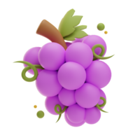 Thanksgiving object Grape, 3d Illustration png