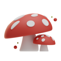 Thanksgiving object mushroom, 3d Illustration png