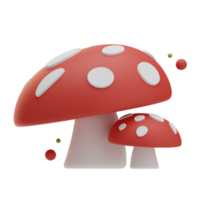 champignon d'objet d'action de grâces, illustration 3d png