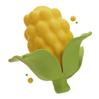 Thanksgiving object corn, 3d Illustration png