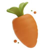 Thanksgiving object carrot, 3d Illustration png