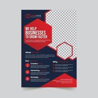 Creative modern corporate business flyer template design vector