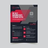 Corporate modern business flyer template design vector